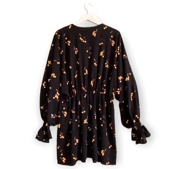 BAUM UND PFERDGARTEN Ariana cherry mini dress, Size 42 EU/12US, Black - Picture 3 of 15